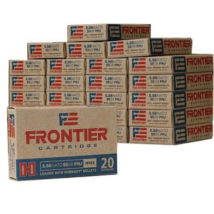 Hornady FR200 Ammo Frontier 5.56 55gr. 500rd/case