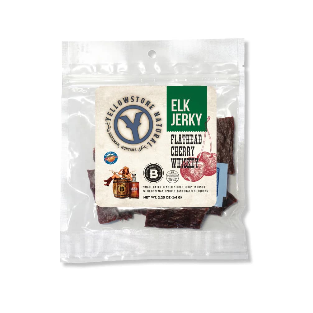 Hi-Country 2.25 oz. Elk Flathead Cherry Whiskey Jerky