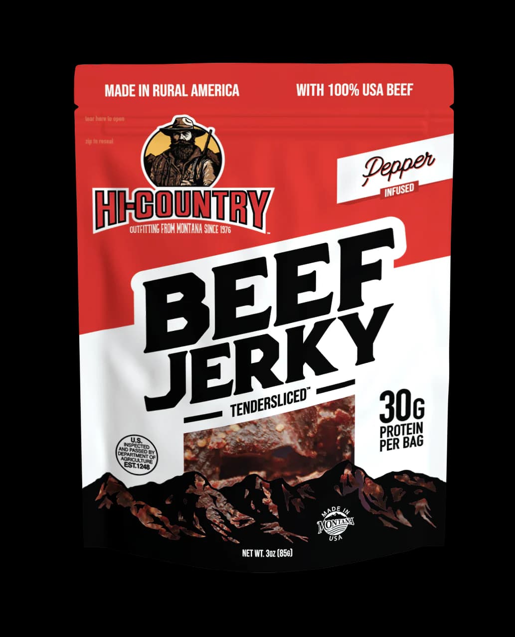 Hi-Country 3oz Beef Jerky - Pepper Infused