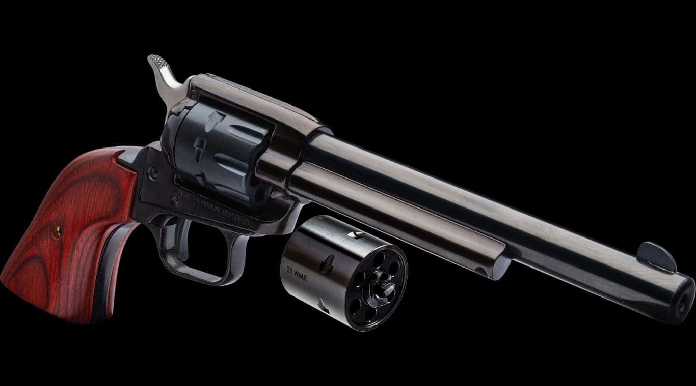 Heritage 6.5" Rough Rider® .22 LR / .22 WMR Combo 9 Rounds .22 LR / .22 WMR Two Cylinders Combo, Black Standard, Cocobolo Grip, 9 Rounds