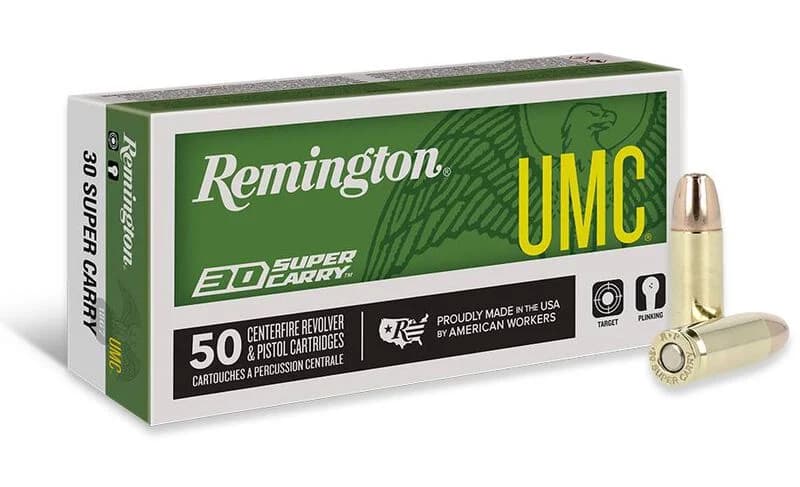 Remington UMC Handgun 30 Super Carry 100gr FMJ Ammo