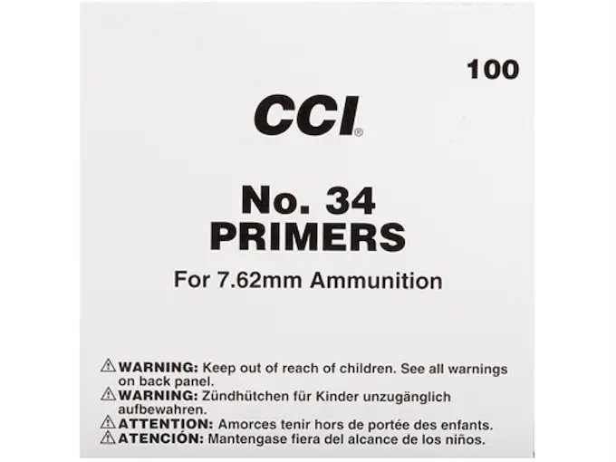 Federal CCI Large Rifle 7.62mm NATO-Spec Military Primers #34
